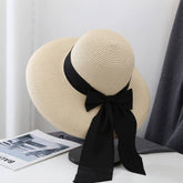SUMMER WIDE BRIM BOW SUN HAT FOR WOMEN_CWAH3431