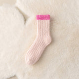CORAL FLEECE MID TUBE HOME SOCKS_CWMS0776