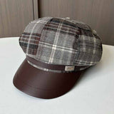 Versatile British Style Plaid Beret_Cwab2907