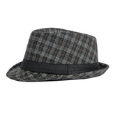 NEW AUTUMN AND WINTER LITERARY PLAID JAZZ HAT_CWAH1919