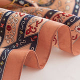 FLORAL SATIN SQUARE SCARF FOR WOMEN S ELEGANCE_CWASC0498