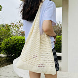 Cwab4577_Tote Knit Hollow Woven Shoulder Bag