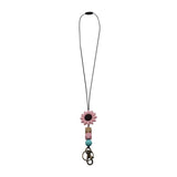 SIMPLE SILICONE BEAD FLOWER LANYARD KEYCHAIN_CWMM1578