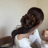 Design Leopard Print Flower Full Back Hair Clip