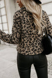 Zebra-Print Blazer Hairy-Cropped Zipper Collar