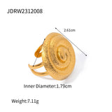 STYLISH HAMMERED SPIRAL HOOP THREE PIECE SET_CWAJE1372