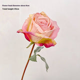 BURNT EDGE ROSE BOUQUET ARTIFICIAL FLOWER DECOR_cWMM6478