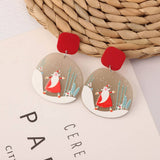SWEET GIRL COLORFUL FLOWER ACRYLIC EARRINGS_CWAJE3993