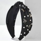 SOLID COLOR PEARL BOW KNOTTED WIDE BRIM HEADBAND_CWAHA2606