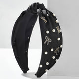 SOLID COLOR PEARL BOW KNOTTED WIDE BRIM HEADBAND_CWAHA2606