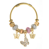 BUTTERFLY BEAD CHARM ADJUSTABLE BRACELET_CWMM8492