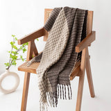 SOFT PLAID SCARF VINTAGE TASSEL WOMENS WRAP_CWASC1001