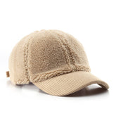 KOREAN FLEECE CORDUROY BASEBALL CAP WARM HAT_CWAH1853