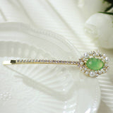 RETRO SIDE EXQUISITE RHINESTONE LEAF HAIR CLIP_CWAHA1225