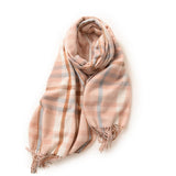 THICK PLAID SHAWL SCARF SOFT WARM WRAP FOR WOMEN_CWASC0169