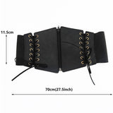 Women Retro Elastic Elastic Girdle Wide Belt_Cwabe0272