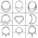 Titanium Seamless Spike Nose Ring Piercing_Cwmm9514