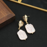 Womens High-End Natural Pearl Earrings