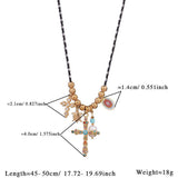 Zircon Cross Tarot Necklace With Natural Stone_Cwmm7523