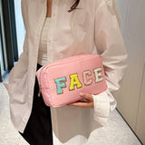 NEW HIGH VALUE LETTER HAND HELD COSMETIC BAG_CWAB4448