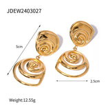 STAINLESS STEEL RECTANGULAR SPIRAL EARRINGS_CWASC1653