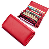 Womens Leather Long Wallet Large Capacity_Cuab00401