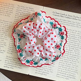 FRESH PLAID LACE LARGE INTESTINE HAIR TIE_CWAHA1076