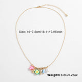 Womens Geometric Pendant Stacking Necklace