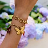 MODERN 18K GOLD SILVER ROPE CROSS CHAIN BRACELET_CWAJE4822