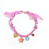 HANDMADE SILK THREAD ANKLET WITH STEEL CHARMS_CWAJE4611