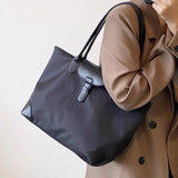 Single-Shoulder Commuting Nylon Fabric Tote Bag