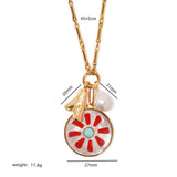 SIMPLE COLORFUL MULTI PENDANT NECKLACE FOR WOMEN_CWMM3789