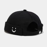Cwah3171_Simple U Smiley Face Embroidered Beret