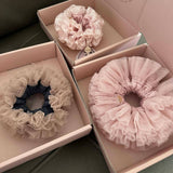 BALLET PRINCESS LACE HANDMADE SWAN SCRUNCHIE_CWAHA5502