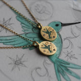 STAINLESS STEEL FLOWER HEART PENDANT NECKLACE_CWMM5538