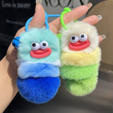 CUTE CATERPILLAR CAR KEYCHAIN PENDANT PLUSH DOLL_CWMM2453