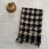 HOUNDSTOOTH SCARF SOFT FAUX CASHMERE WINTER WRAP_CWASC2358