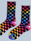 FASHION TIE DYED CHECKERED SOCKS_CWMS0265