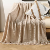 KNITTED SOFT WARM SOFA BLANKET BED END BLANKET_CWMM0203