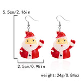 CHRISTMAS TREE SNOWFLAKE EARRINGS_CWAJE2397