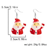 CHRISTMAS TREE SNOWFLAKE EARRINGS_CWAJE2397