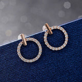 S925 Silver Needle Diamond-Encrusted Earrings