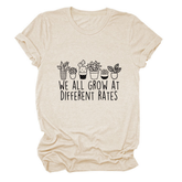 PRINTED CREW NECK TEE WE ALL GROW GRAPHIC_CWTTS1493