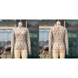 SEMI SHEER MESH LACE TOP BOTTOMING SHIRT_CWTBLL2660