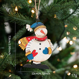 RUSTIC WOOD CHRISTMAS TREE SANTA SNOWMAN DECOR_CWMM9668