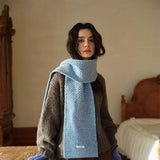 Wool Blend Knit Scarf Dual-Sided Winter Wrap_Cwasc2352