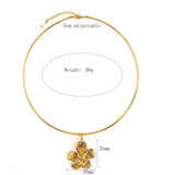 OCEAN STYLE FLOWER NECKLACE WITH STARFISH CHARM_CWMM8825