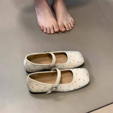 STARRY FLAT MARY JANES WITH SQUARE TOE_CWSHF0109