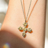 ROSE CROSS HALLOWEEN PENDANT NECKLACE_CWAJE1615