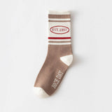 NEW LADIES CARTOON SMILEY FACE LETTER SOCKS_CWMS0911